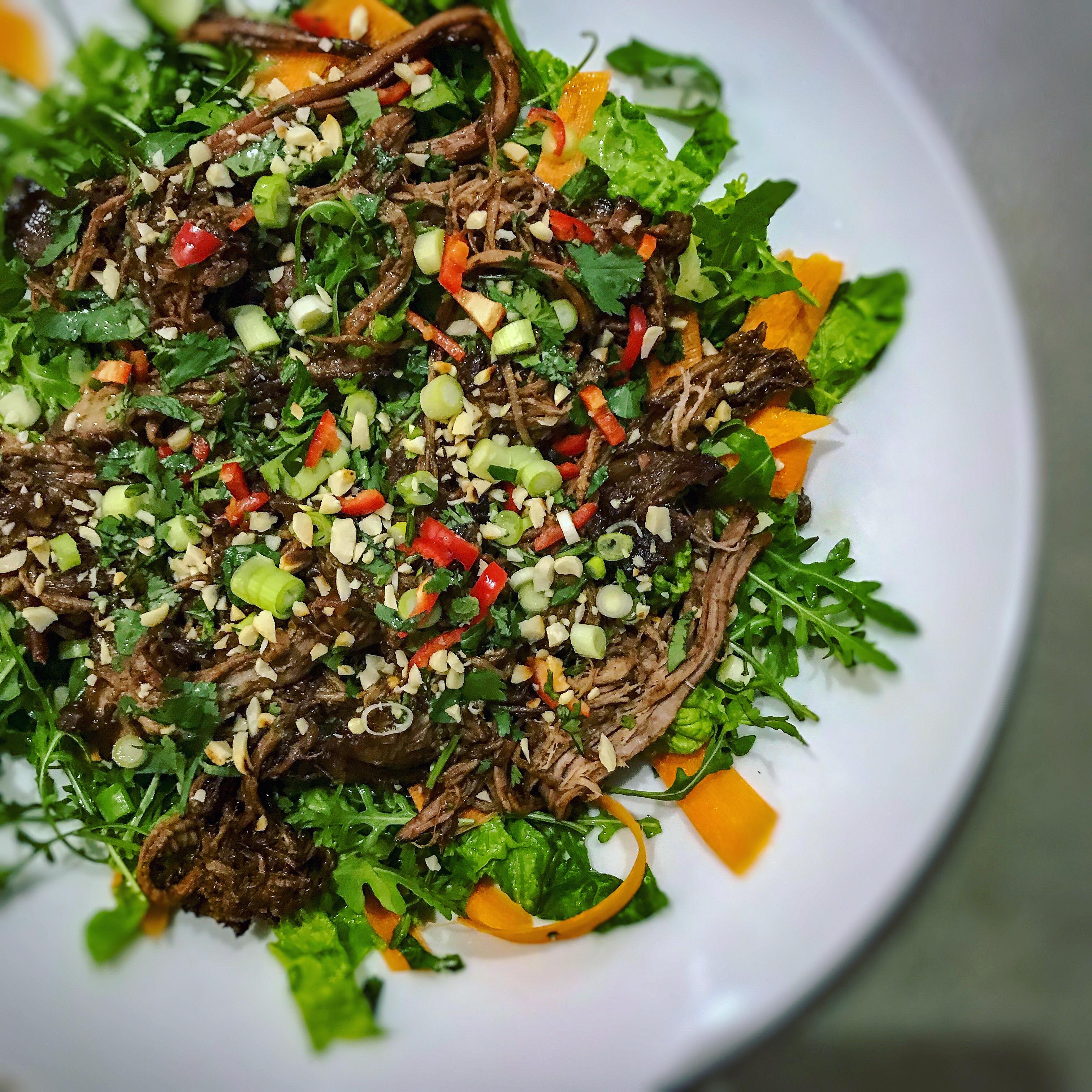 Crispy Asian Beef Salad – 10sp – Skinny Kitchen Secrets